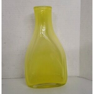 Blenko Art Glass Large 11.5 Yellow Vase